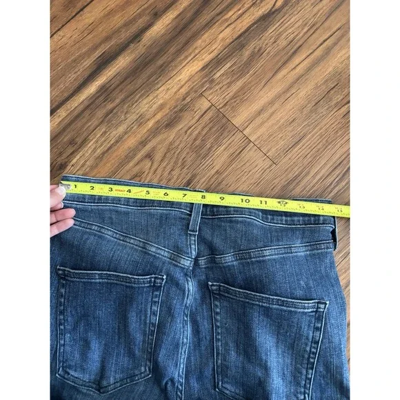 AYR Jeans Womens 30 The Pop Straight Leg Fray Hem High Rise Stretch Blue - Picture 8 of 9